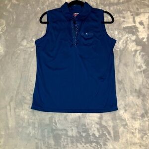 Izod Perform Cool-FX Women's Sleeveless Sequins Short Sleeve Top Size Large